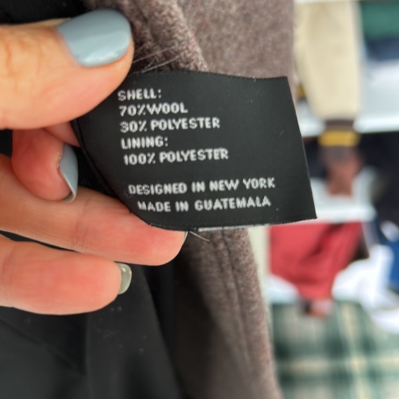 Intermix private label wool coat mauve taupe small - Picture 6 of 6